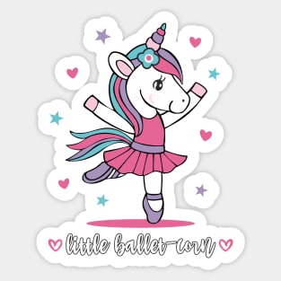 Ballerina Unicorn Ballerina "little ballet-corn" Sticker